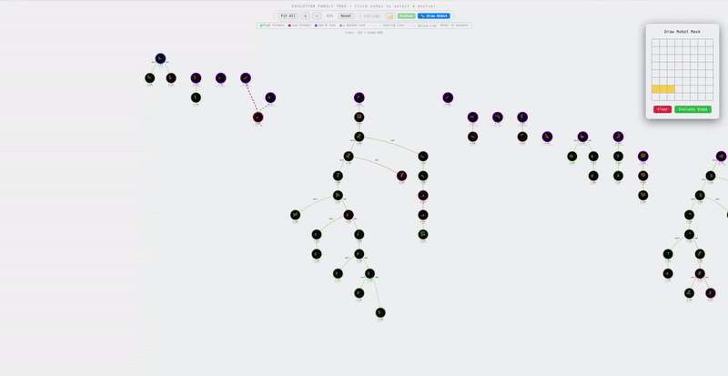 Paint a custom 8×8 voxel body and send it straight into the physics sim